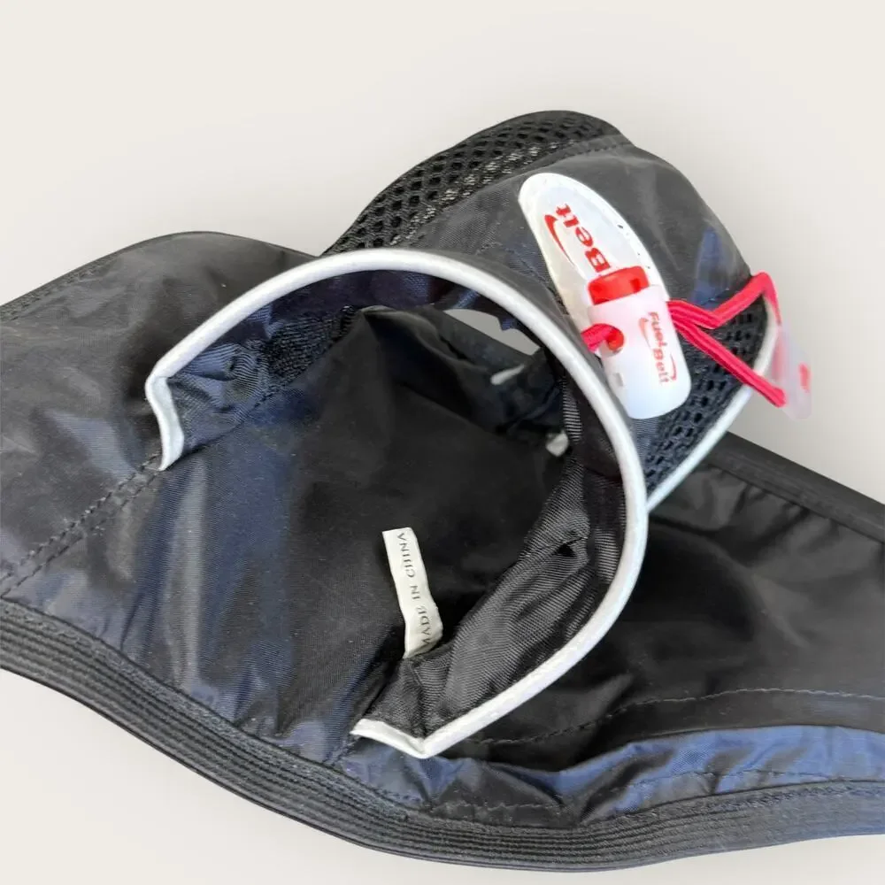 Fuel Belt Bottle Hydration Holder Zip Pouch Waist Belt Sports Stretchy Black OS